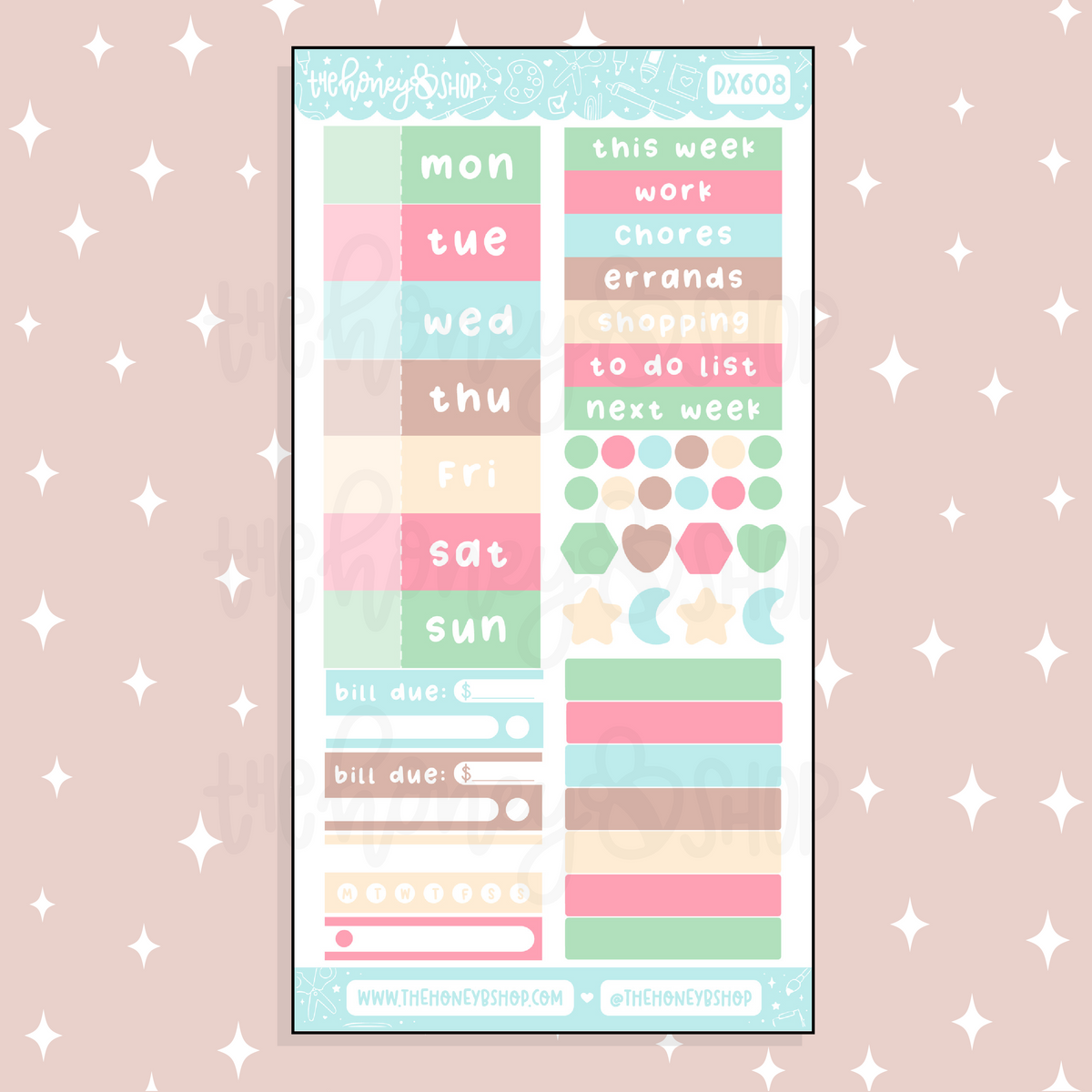 Comfy Cabin Functional + Date Headers Doodle Sticker