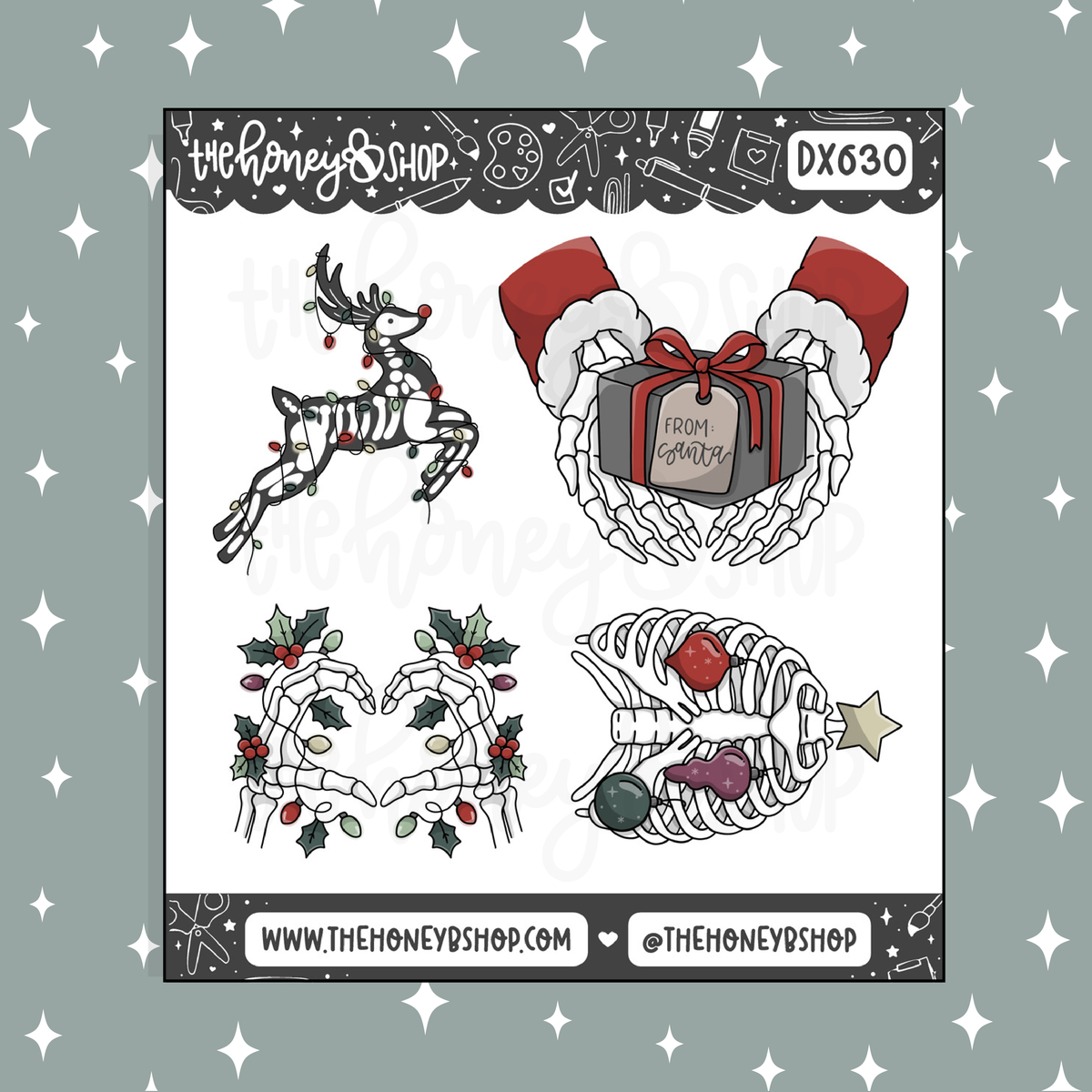 Spooky Christmas V1 Deco Doodle Sticker