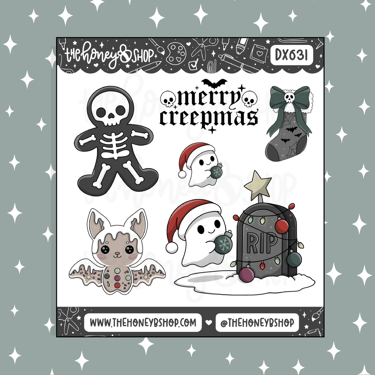 Spooky Christmas V2 Deco Doodle Sticker