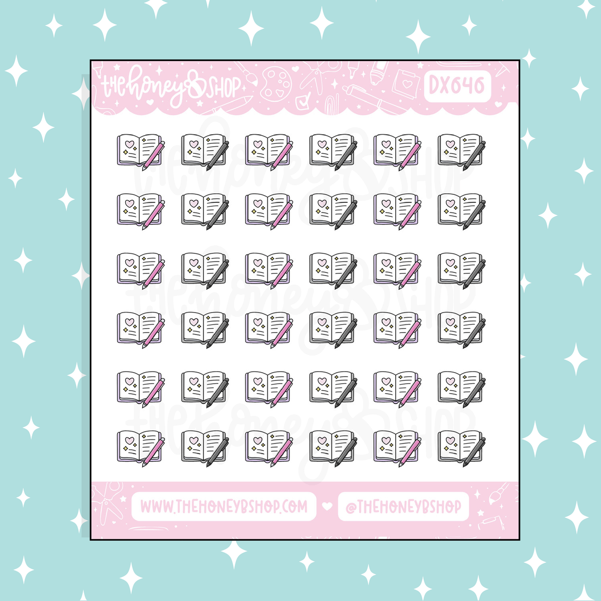 Journaling Notebook Icon Doodle Sticker