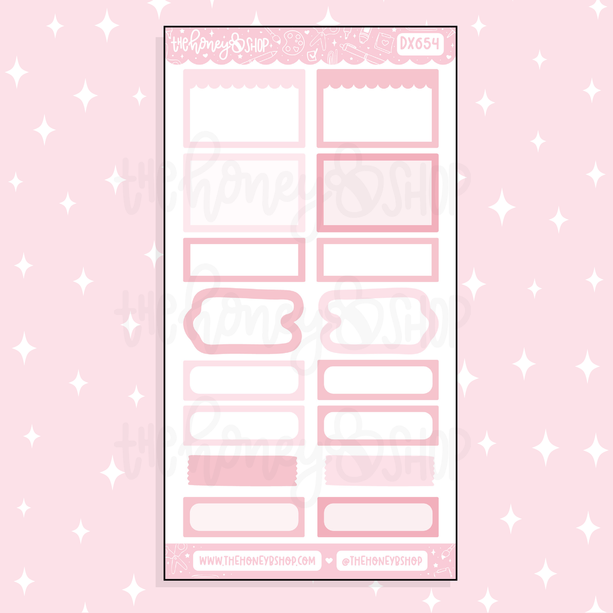 Lovely Half Boxes Doodle Sticker | January Patreon