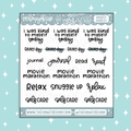 Doodle de letras de día lluvioso Pegatina
