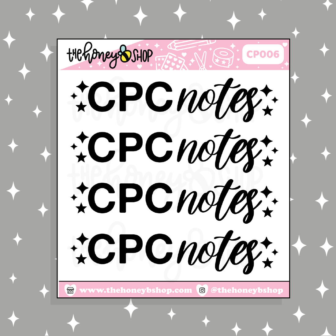 CPC Notes Header Doodle Sticker