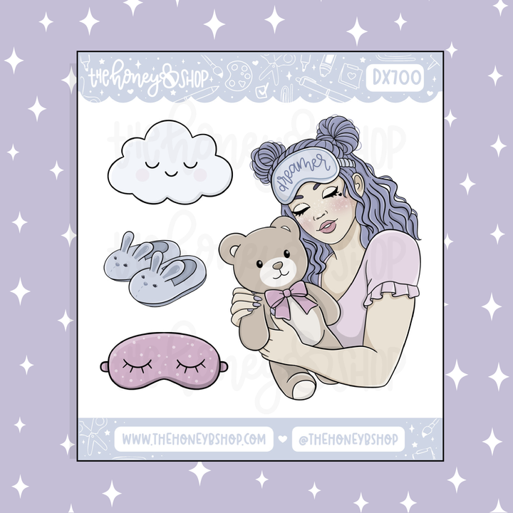 Etiqueta engomada del Doodle del bebé aguamarina | Patreón de marzo | ¡Elige tu tono de piel!