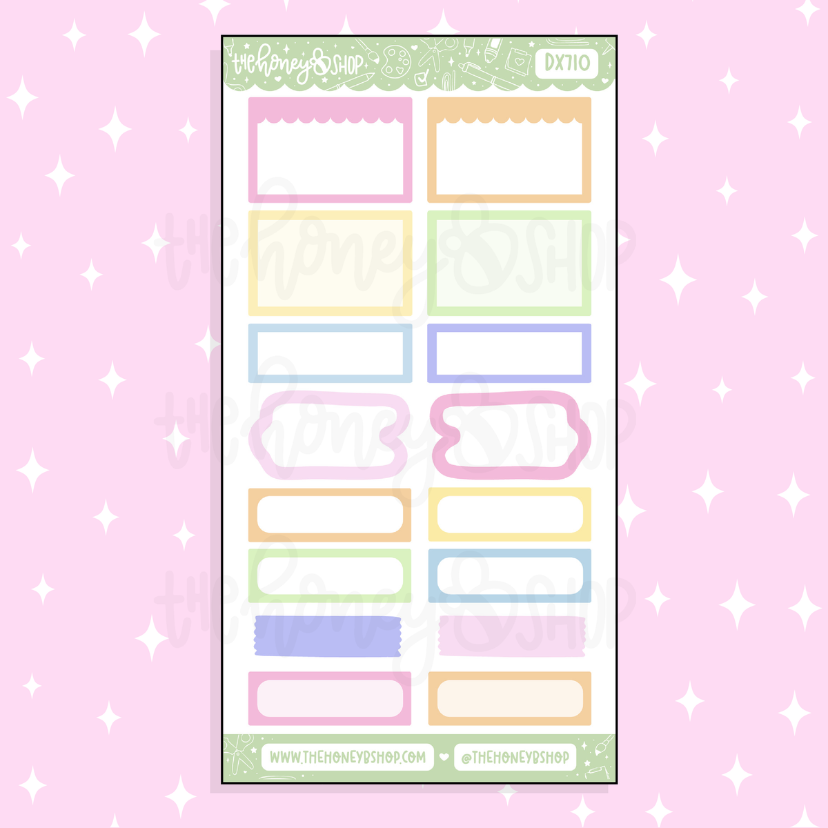 Lucky Charm Half Boxes Doodle Sticker | March Patreon