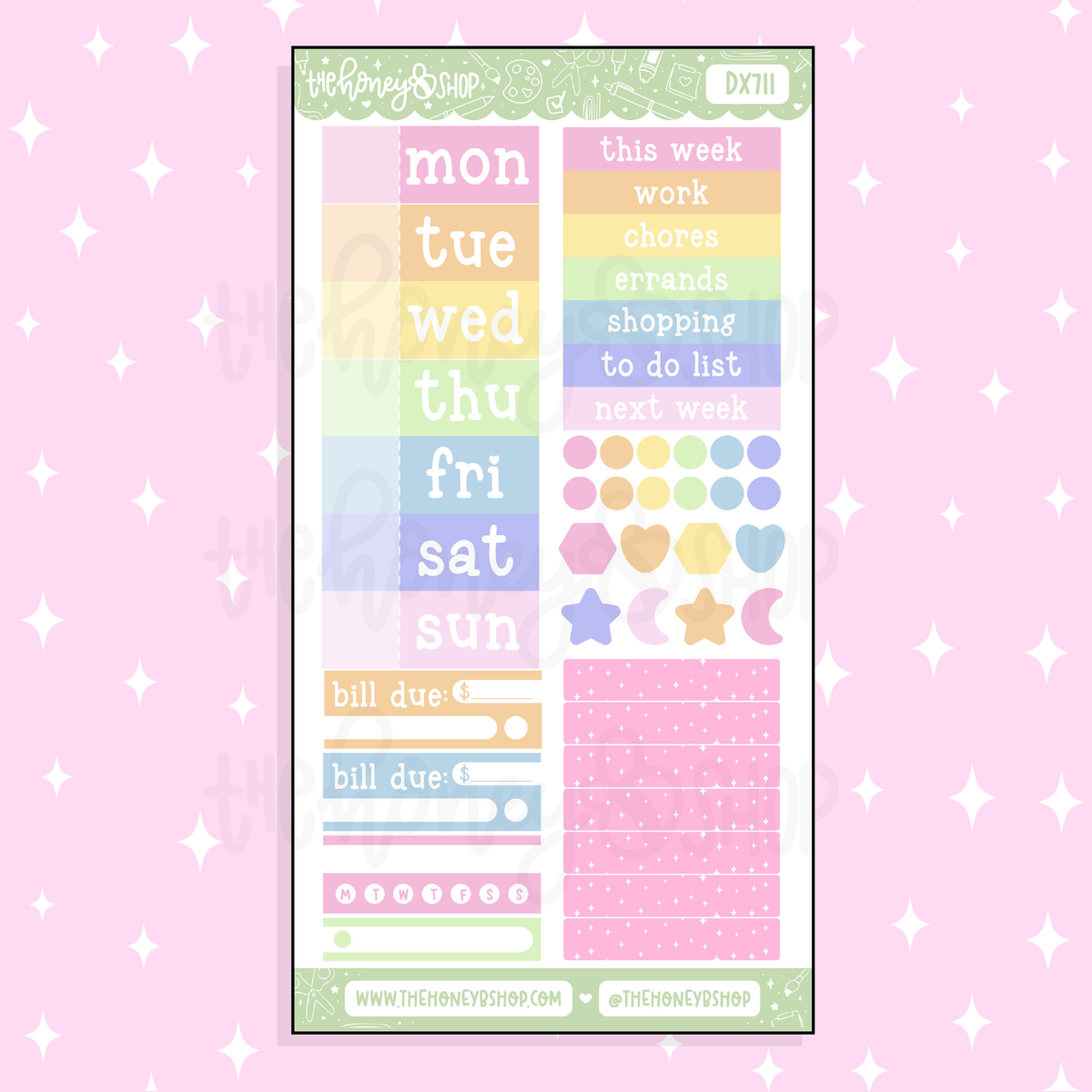 Lucky Charm Functional + Date Headers Doodle Sticker | March Patreon