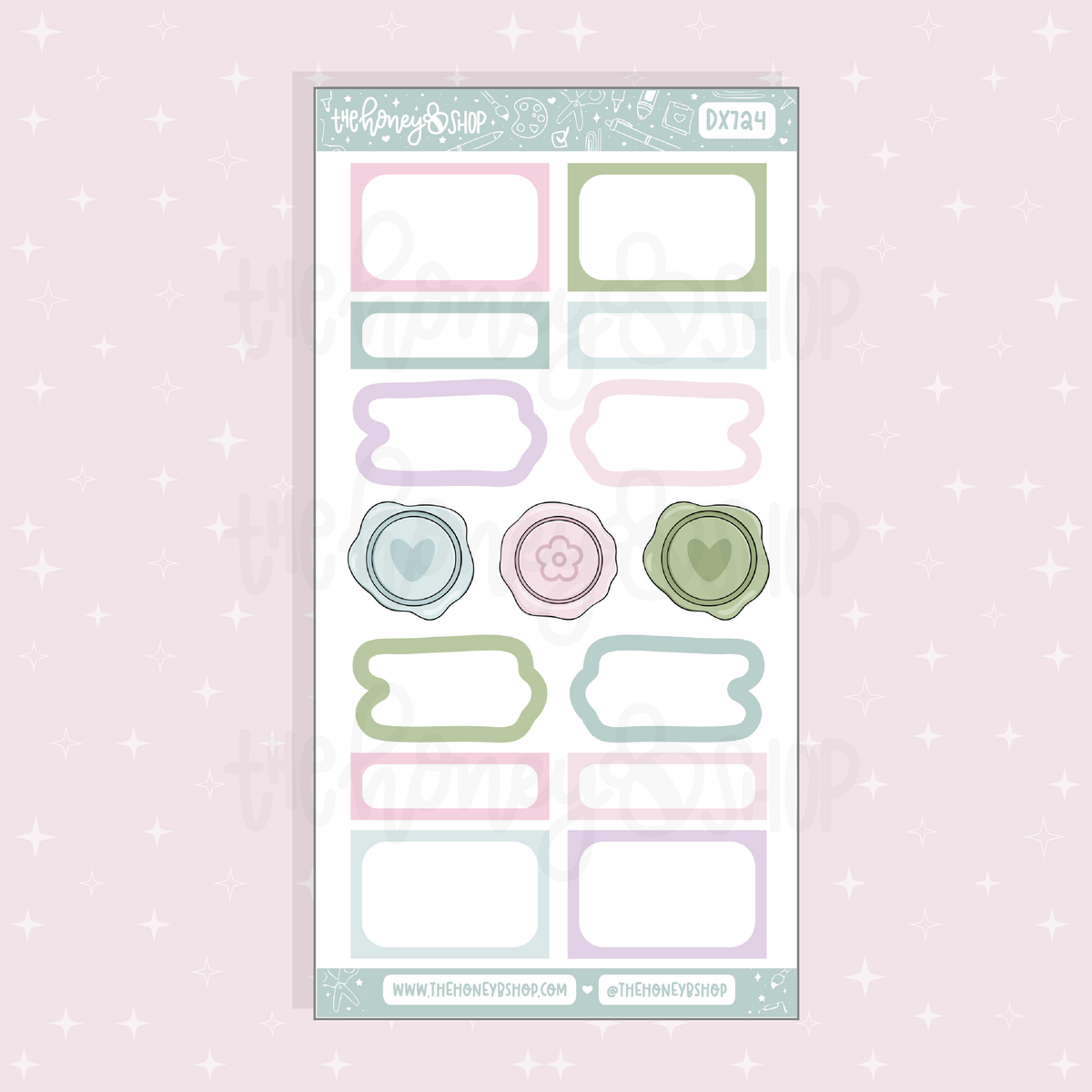 Petal Post Half Boxes Doodle Sticker Sheet | May Patreon