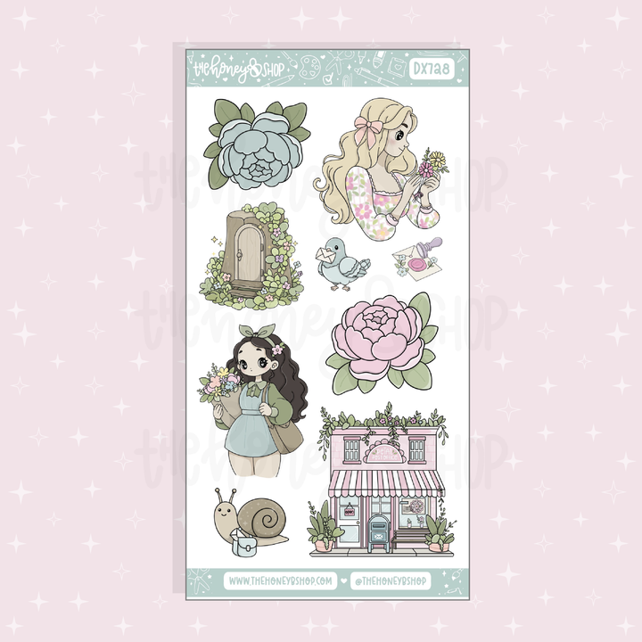 Petal Post Large Babe Deco Doodle Sticker Sheet | Choose your Skin Tone! | May Patreon