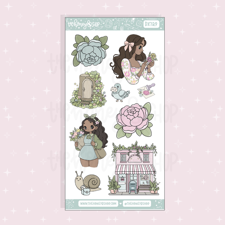 Petal Post Large Babe Deco Doodle Sticker Sheet | Choose your Skin Tone! | May Patreon