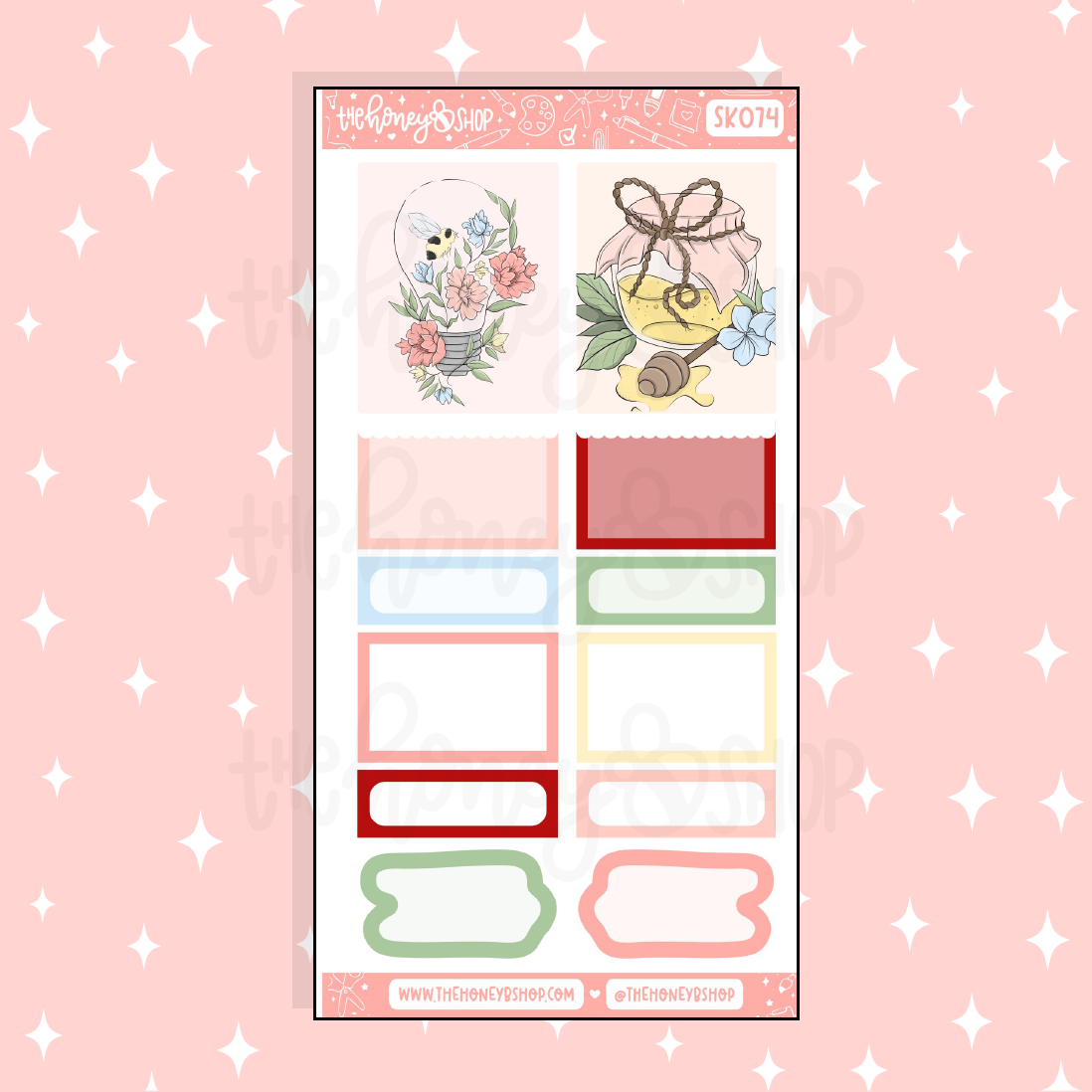 Strawberry Fields Half Boxes Doodle Sticker | A La Carte