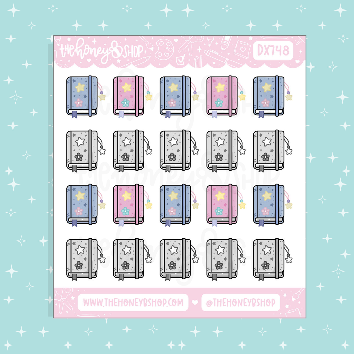 Cutie Journal Icons Doodle Sticker Sheet