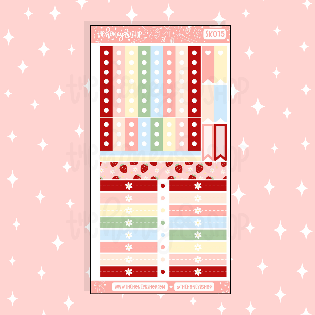 Strawberry Fields Checklists + Headers Doodle Sticker | A La Carte