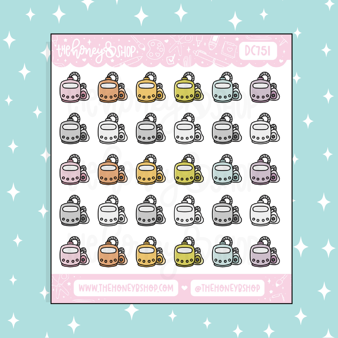CPAP Machine Icon Doodle Sticker – TheHoneyBShop