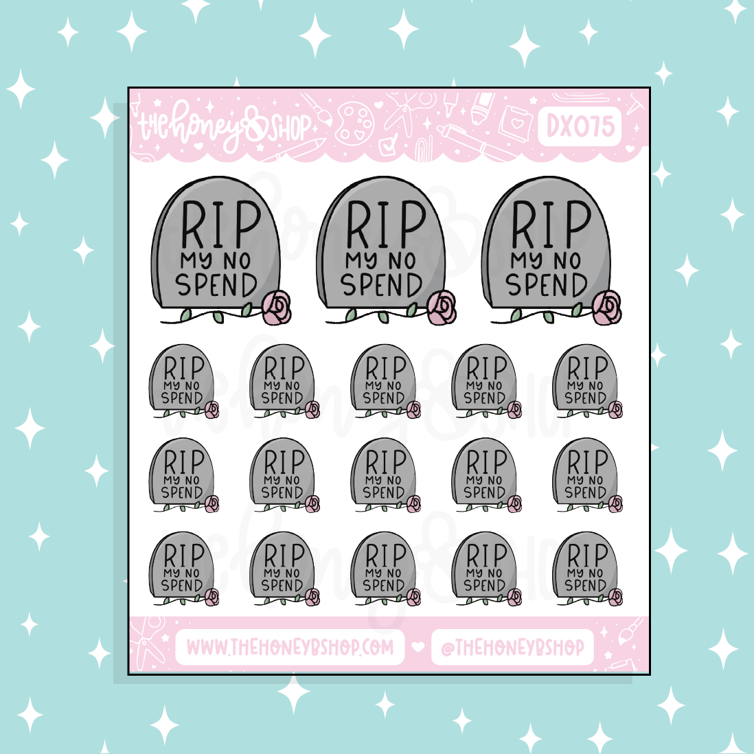 Doodle Rip RIP My No Spend Doodle Sticker – TheHoneyBShop