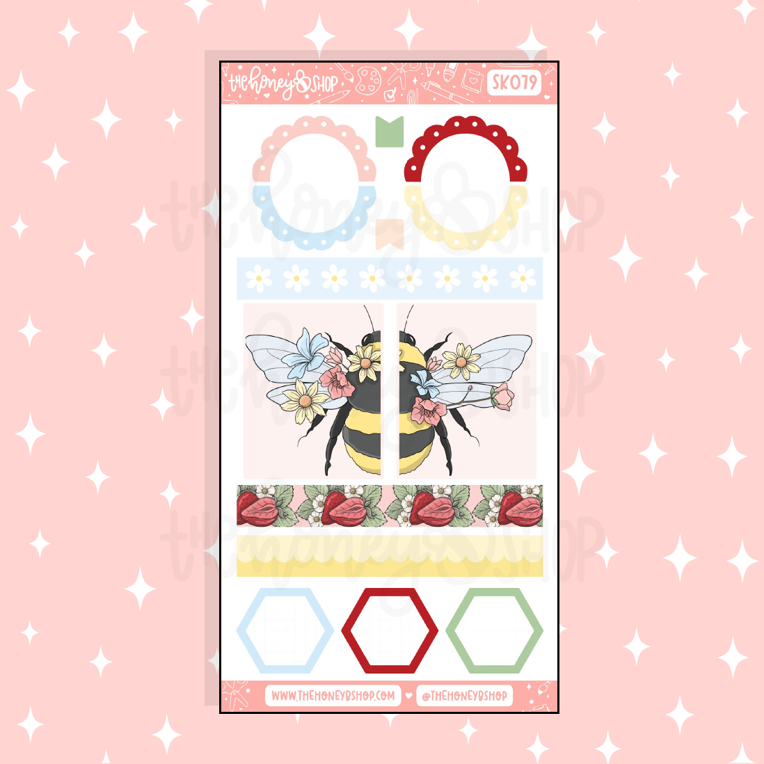 Strawberry Fields Deco Boxes Doodle Sticker | A La Carte