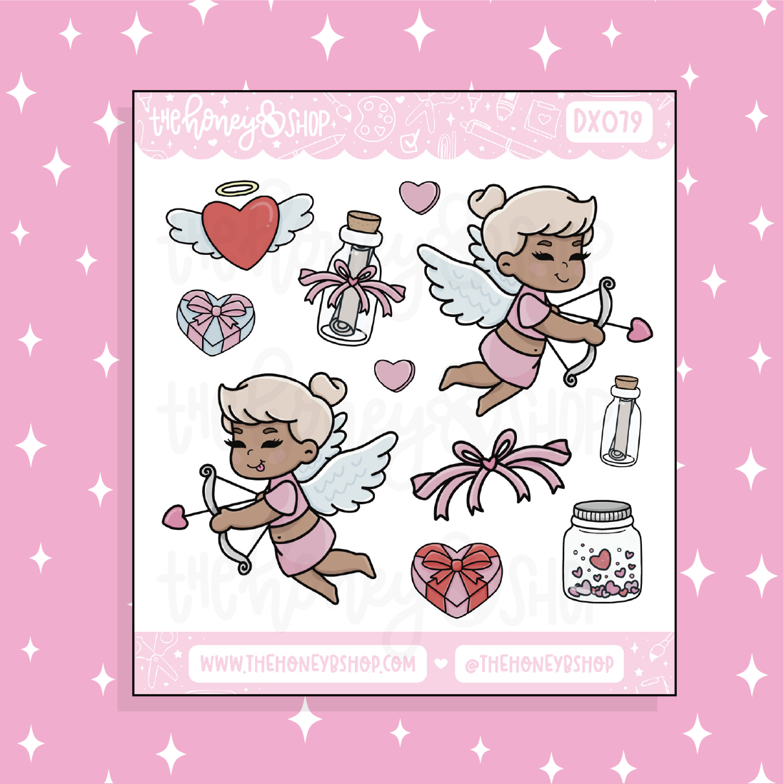Baby Cupid Deco Doodle Sticker | Choose your Skin Tone!