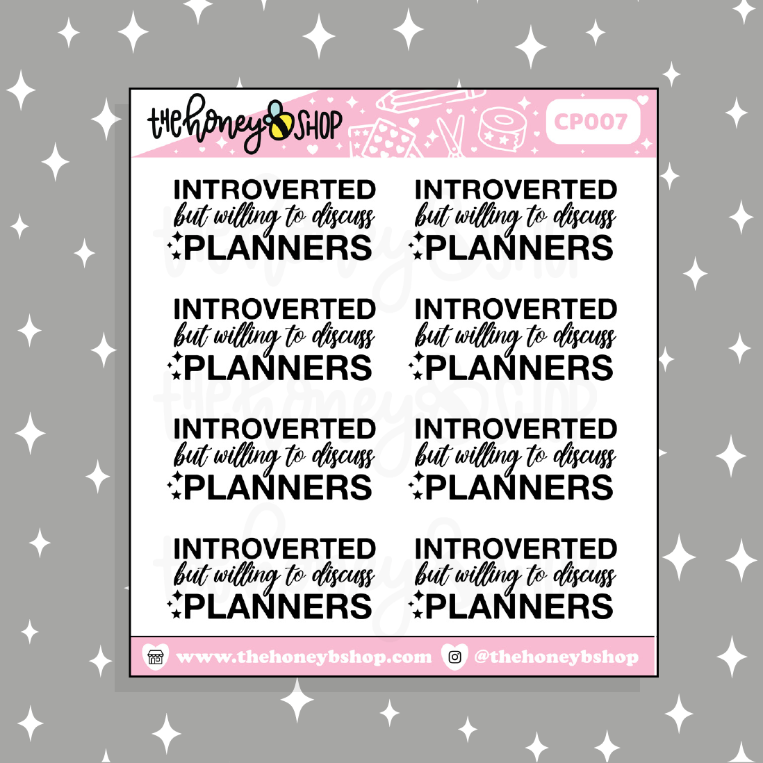 Introverted But Willing To Discuss Planners Doodle Sticker