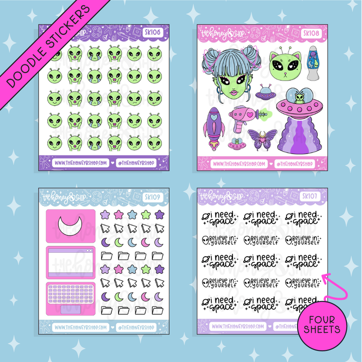 Supernova | Deluxe Digital Babe Box - Printable Stickers &amp; Clipart
