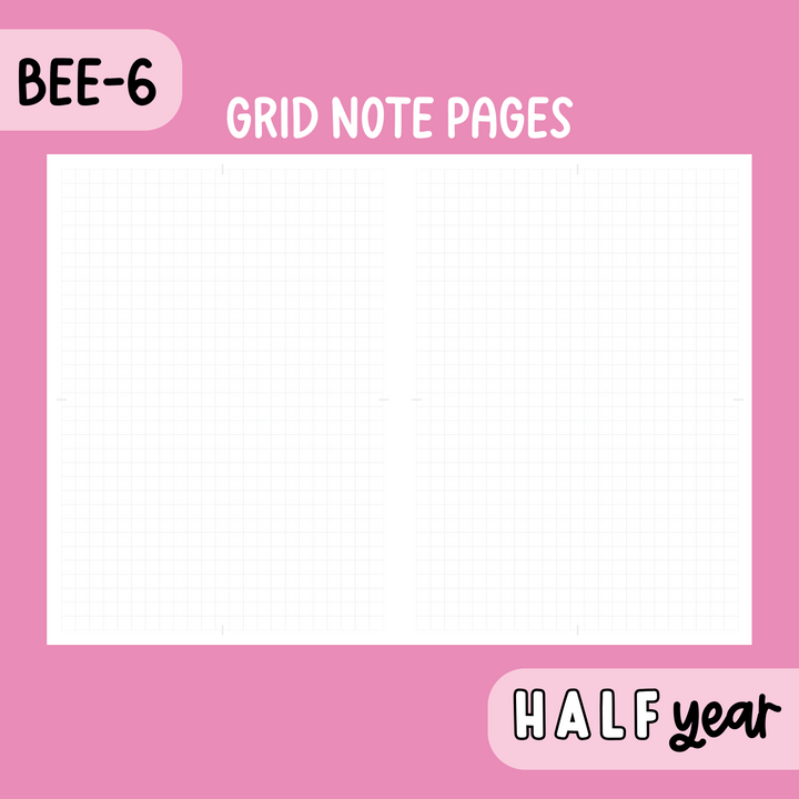 Half Year BEE-6 THBS Planner | Tomoe River Paper | Undated Monthly, Weekly, + Daily Planner