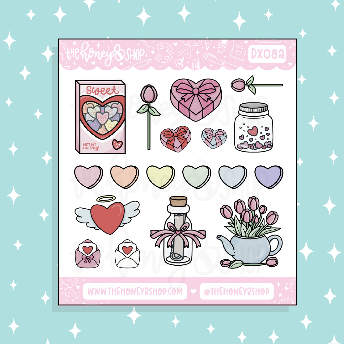 Doodle de muestra de novios Pegatina