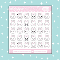 Bunny Emojis Doodle Sticker