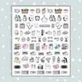 Restablecer iconos Doodle pegatina | A la carta