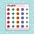 Doodle de flores de anime Pegatina