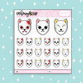 Doodle de máscaras de anime Pegatina