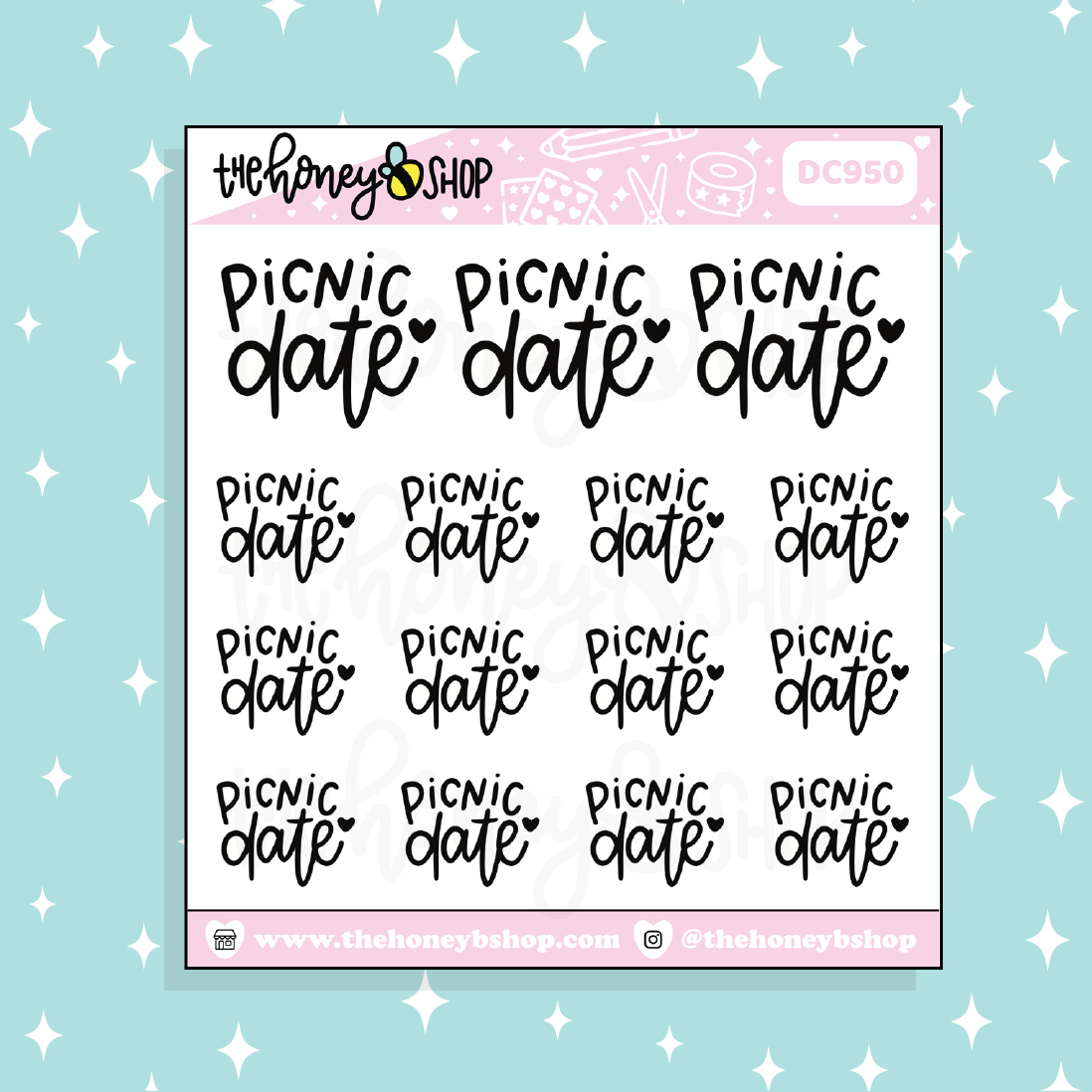 Picnic Date Doodle Sticker