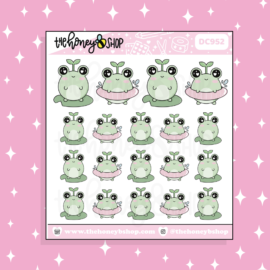 Summer Time Froggie Doodle Sticker
