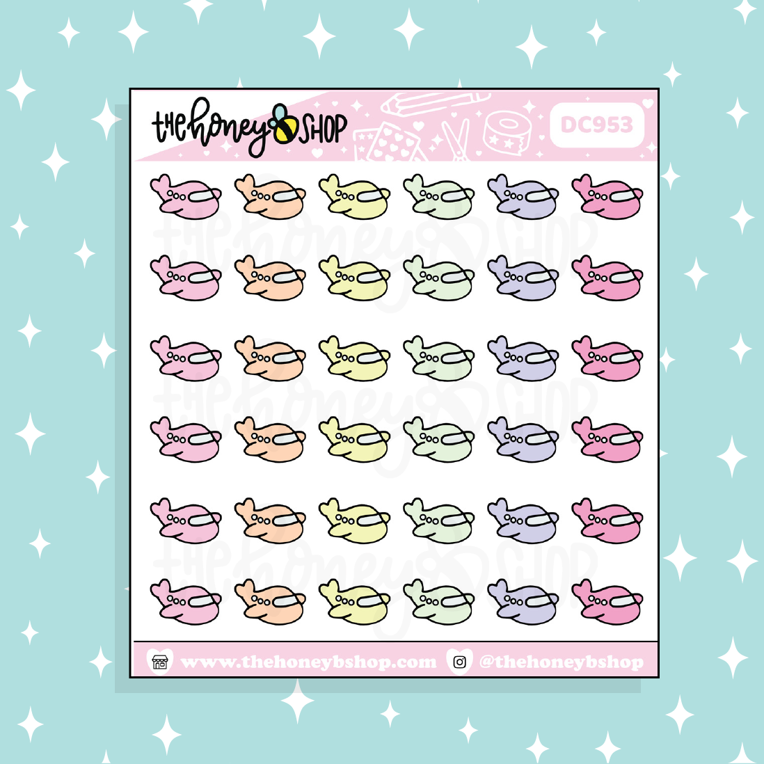 Airplanes Doodle Sticker
