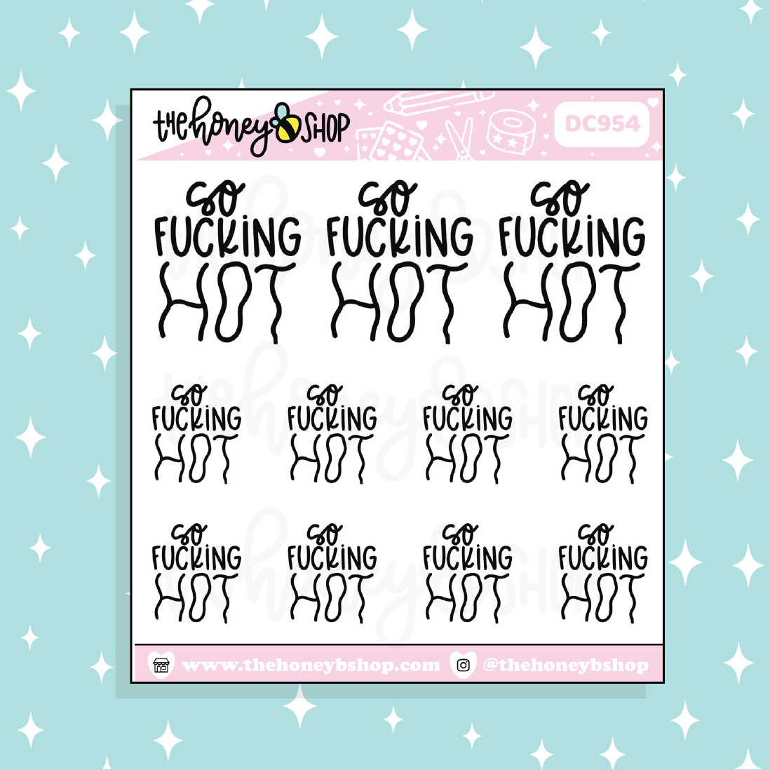 So Fucking Hot Doodle Sticker