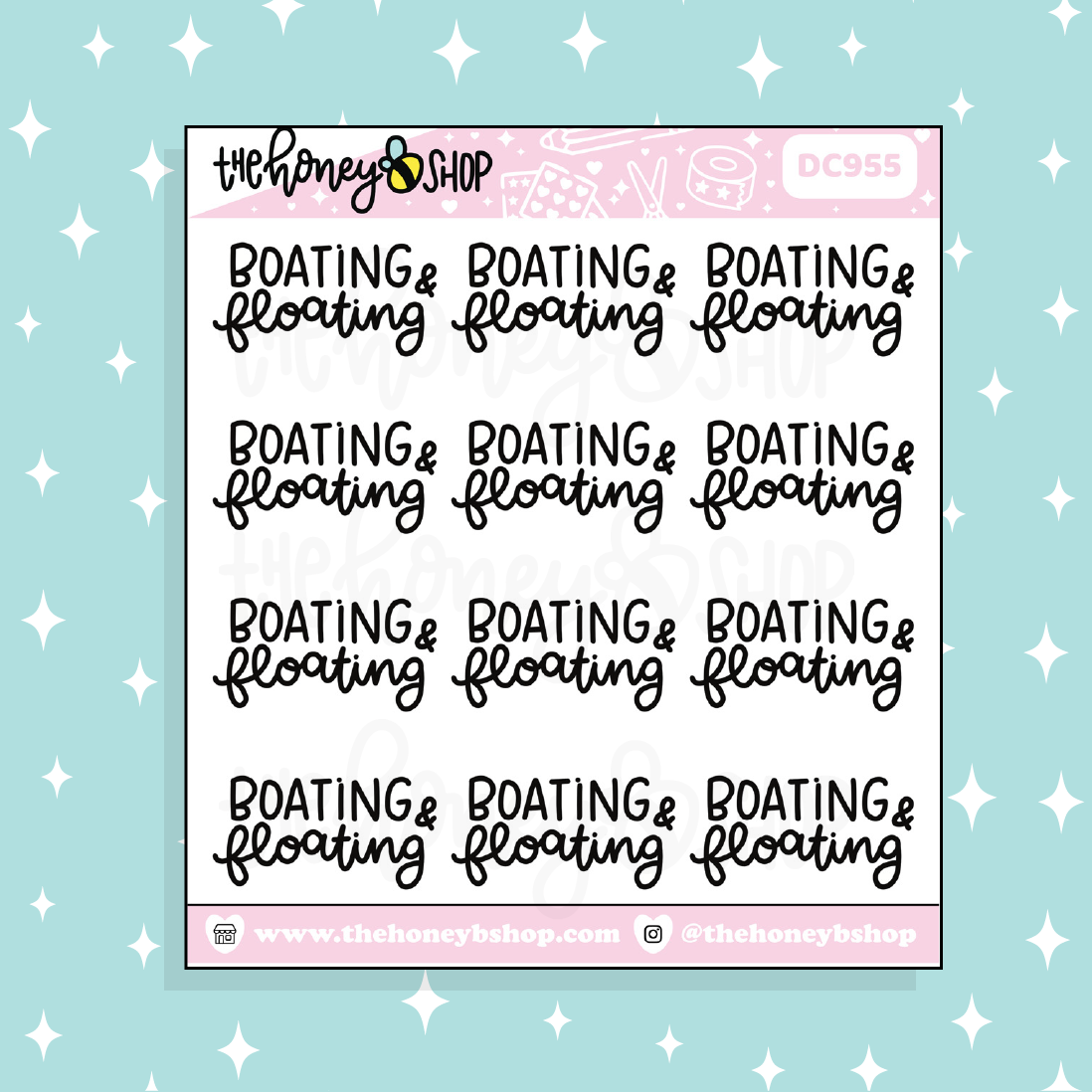Boating & Floating Doodle Sticker – TheHoneyBShop