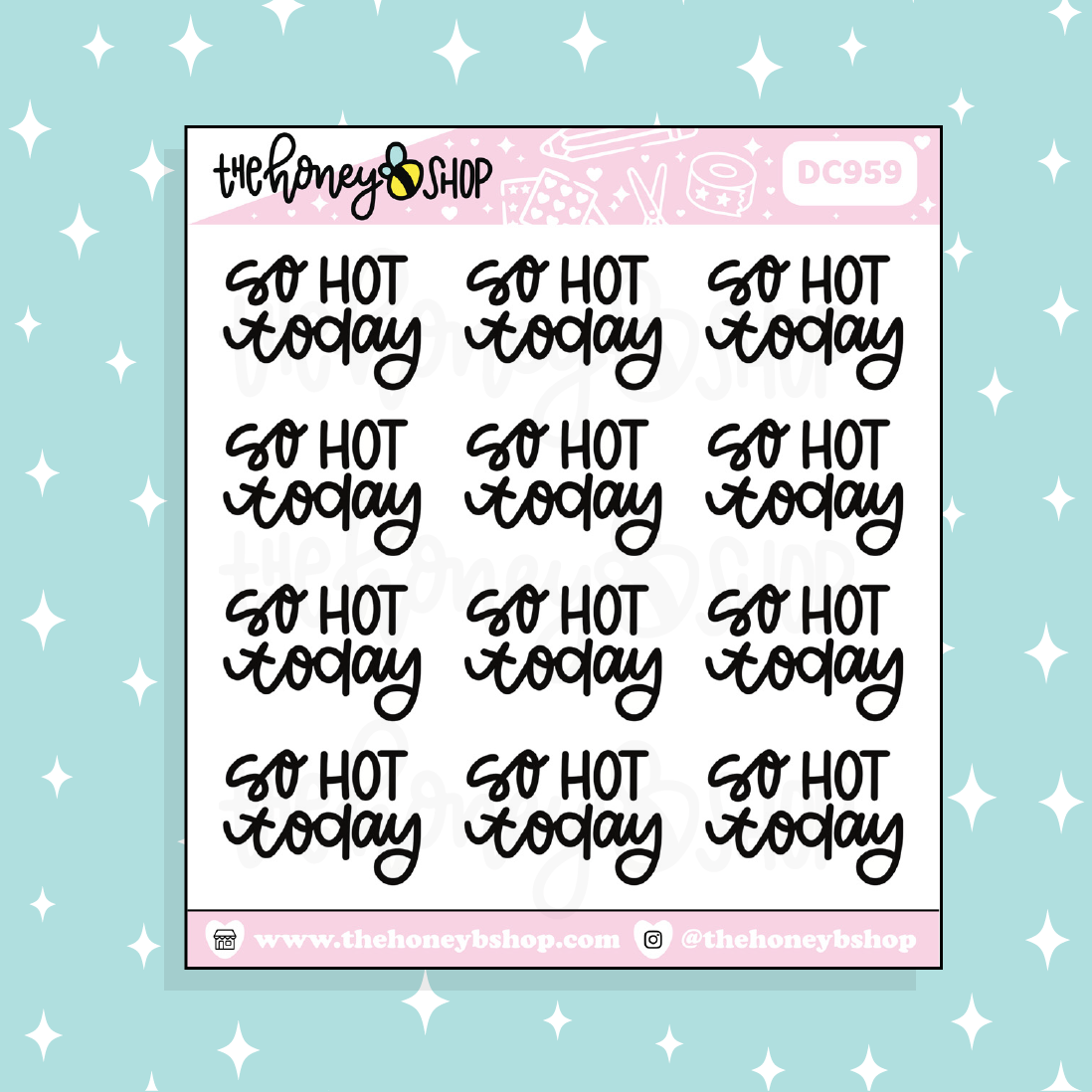 So Hot Today Doodle Sticker