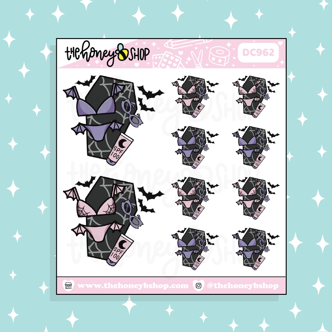 Spooky Summer Flatlay Doodle Sticker