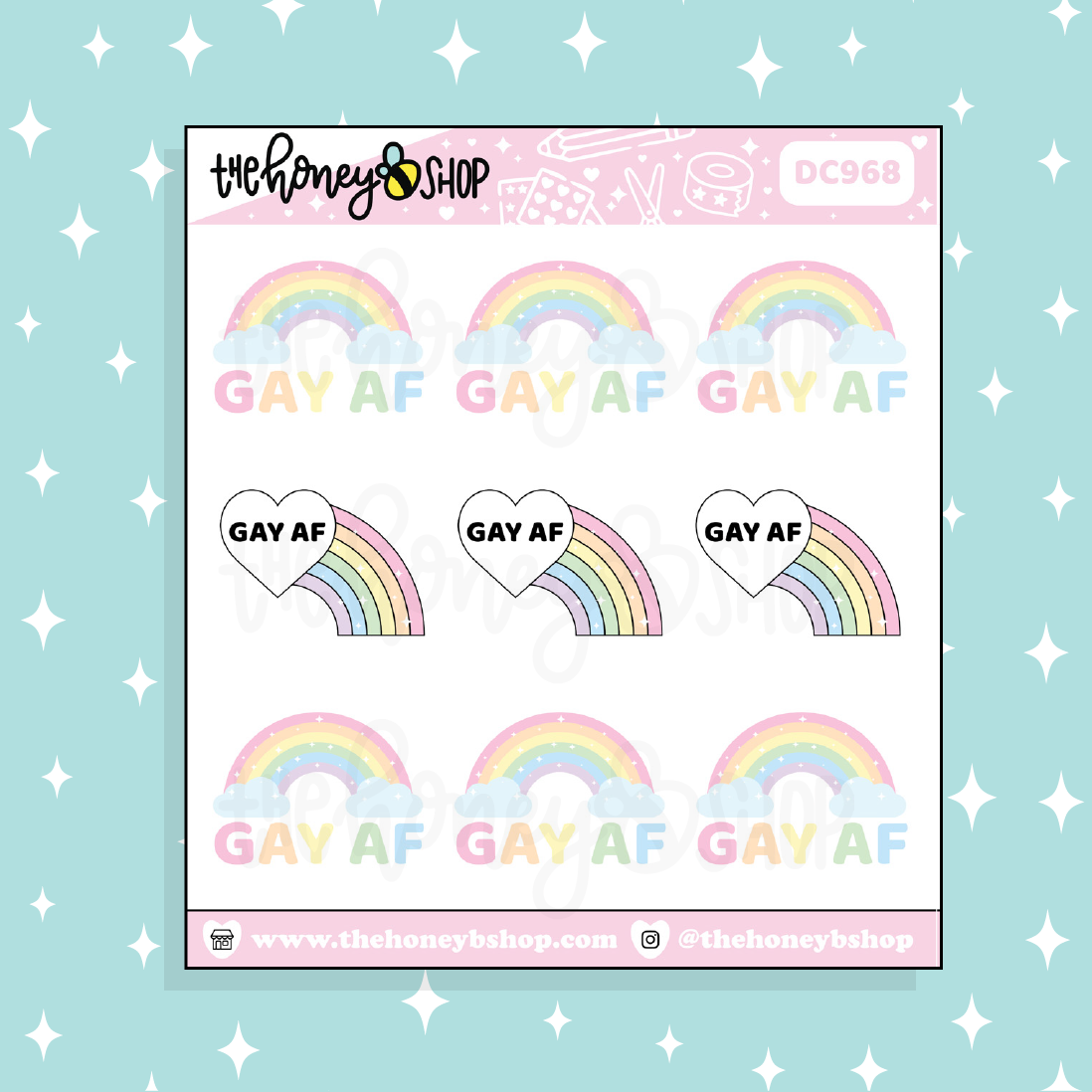 Gay AF Doodle Sticker