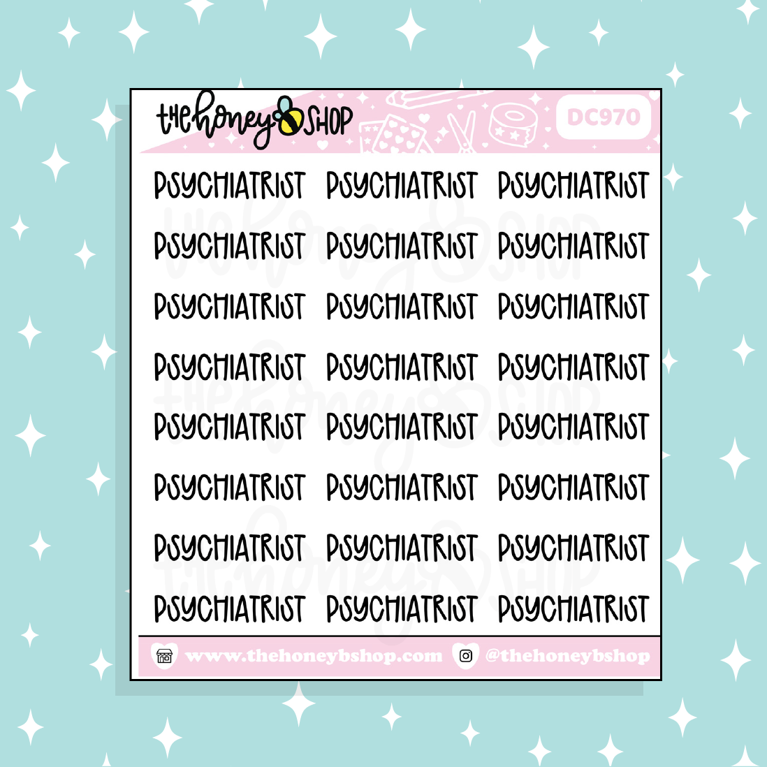Psychiatrist Doodle Sticker
