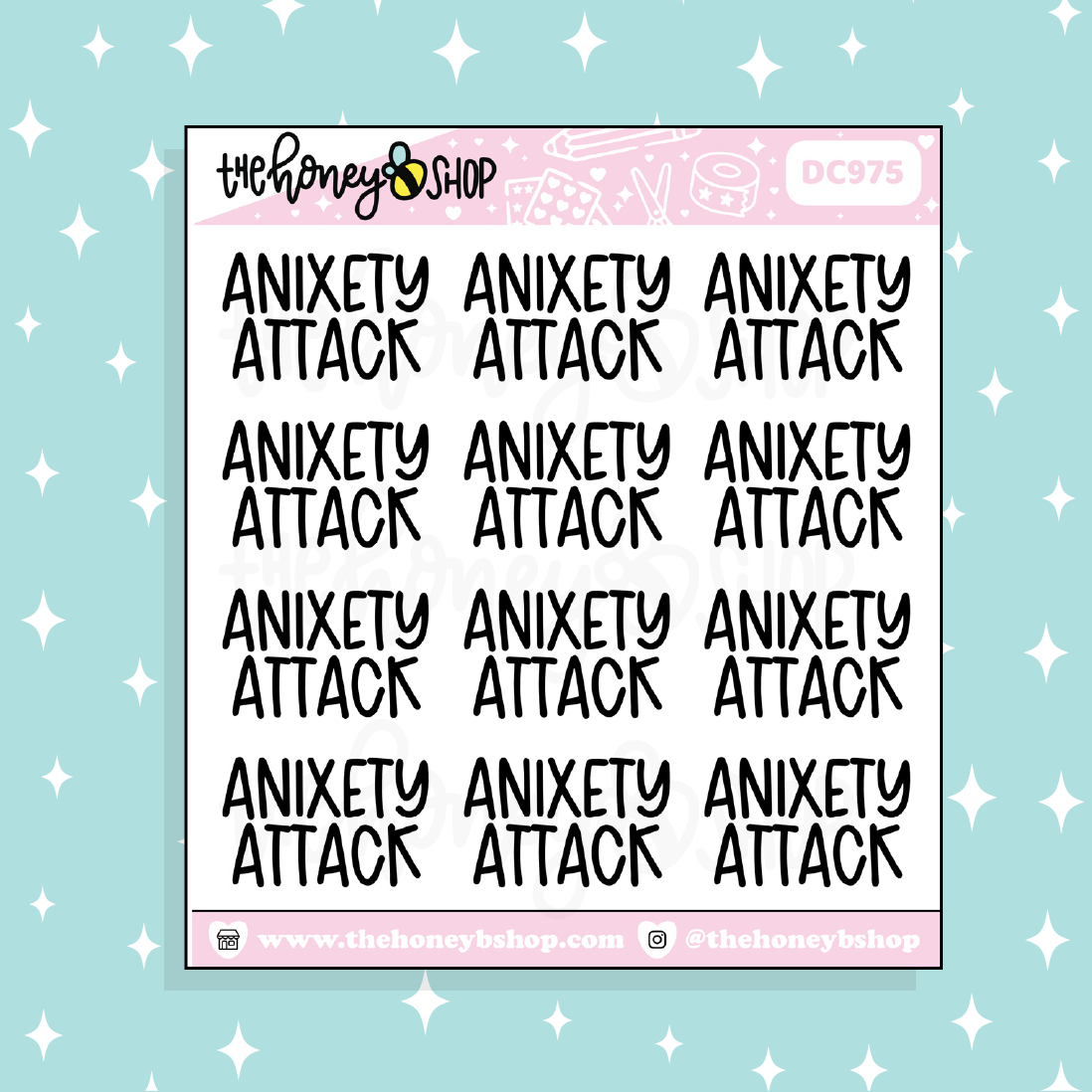 Anxiety Attack Doodle Sticker