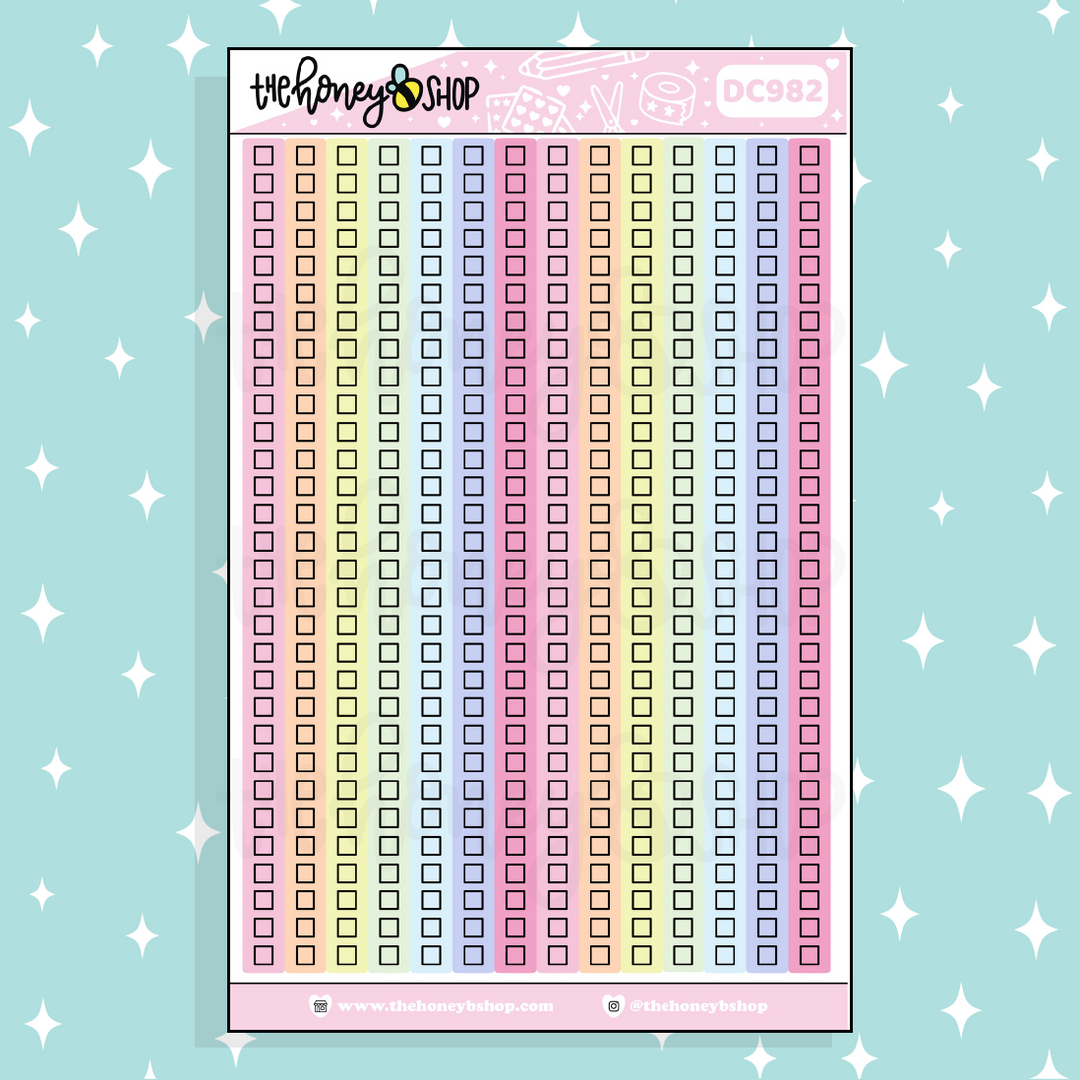 Square Checklist Strip Sticker | Choose Your Color Option!