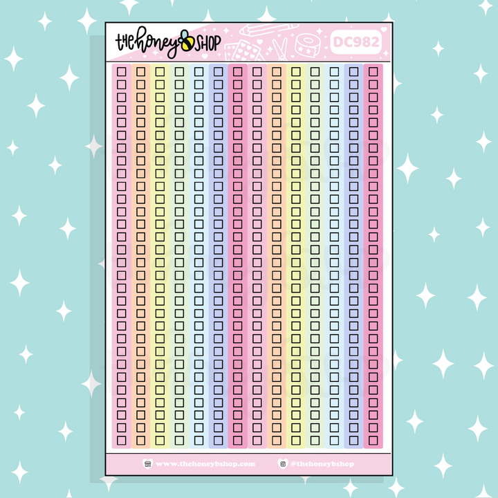 Square Checklist Strip Sticker | Choose Your Color Option!