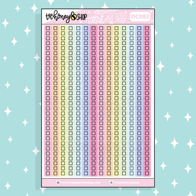 Square Checklist Strip Sticker | Choose Your Color Option!