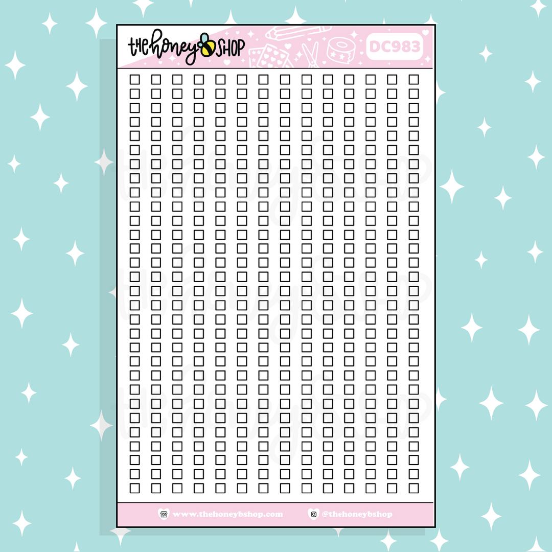 Square Checklist Strip Sticker | Choose Your Color Option!