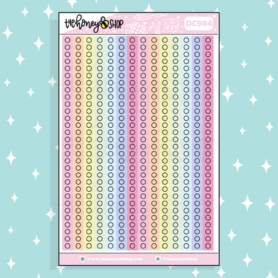 Circle Checklist Strip Sticker | Choose Your Color Option!