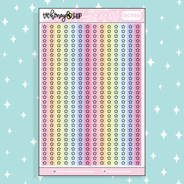 Star Checklist Strip Sticker | Choose Your Color Option!