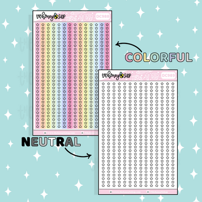 Star Checklist Strip Sticker | Choose Your Color Option!