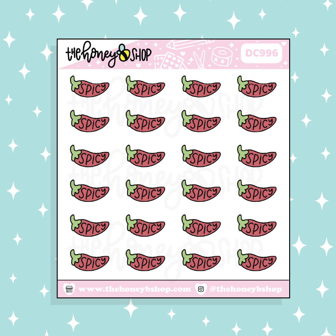 Spicy Pepper Doodle Sticker