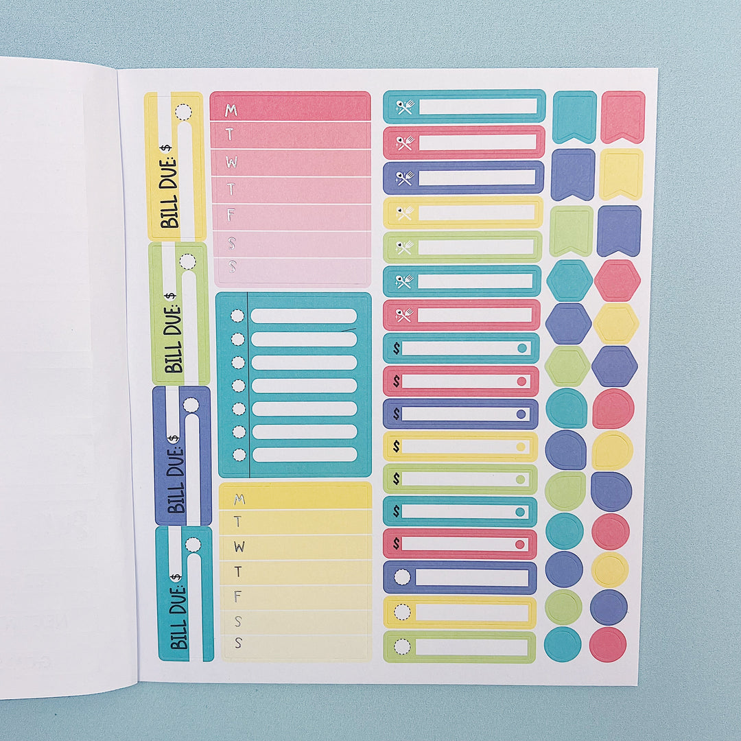 Nostalgia Sticker Book | Matte Sticker Paper | 10 Pages | Holographic Foiled