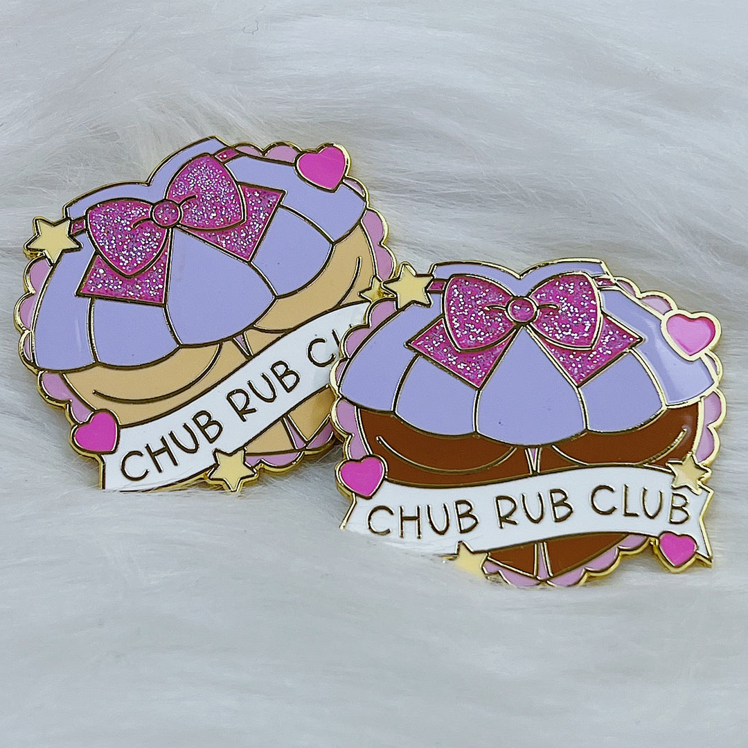 Chub Rub Club Enamel Pin | Gold Plated | Choose your Skin Tone