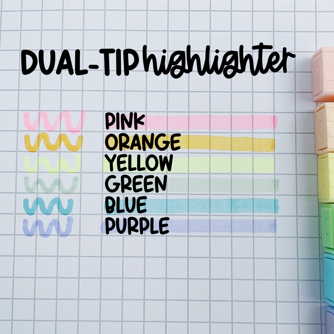 Rainbow Dual-Tip Highlighter | Choose Your Color