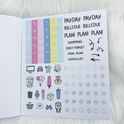 Carnival Cutie Sticker Book | Matte Sticker Paper | 10 Pages | Holographic Foiled